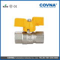 Thread ends Natural copper Brass natural Gas Ball Valve with Butterfly Handle